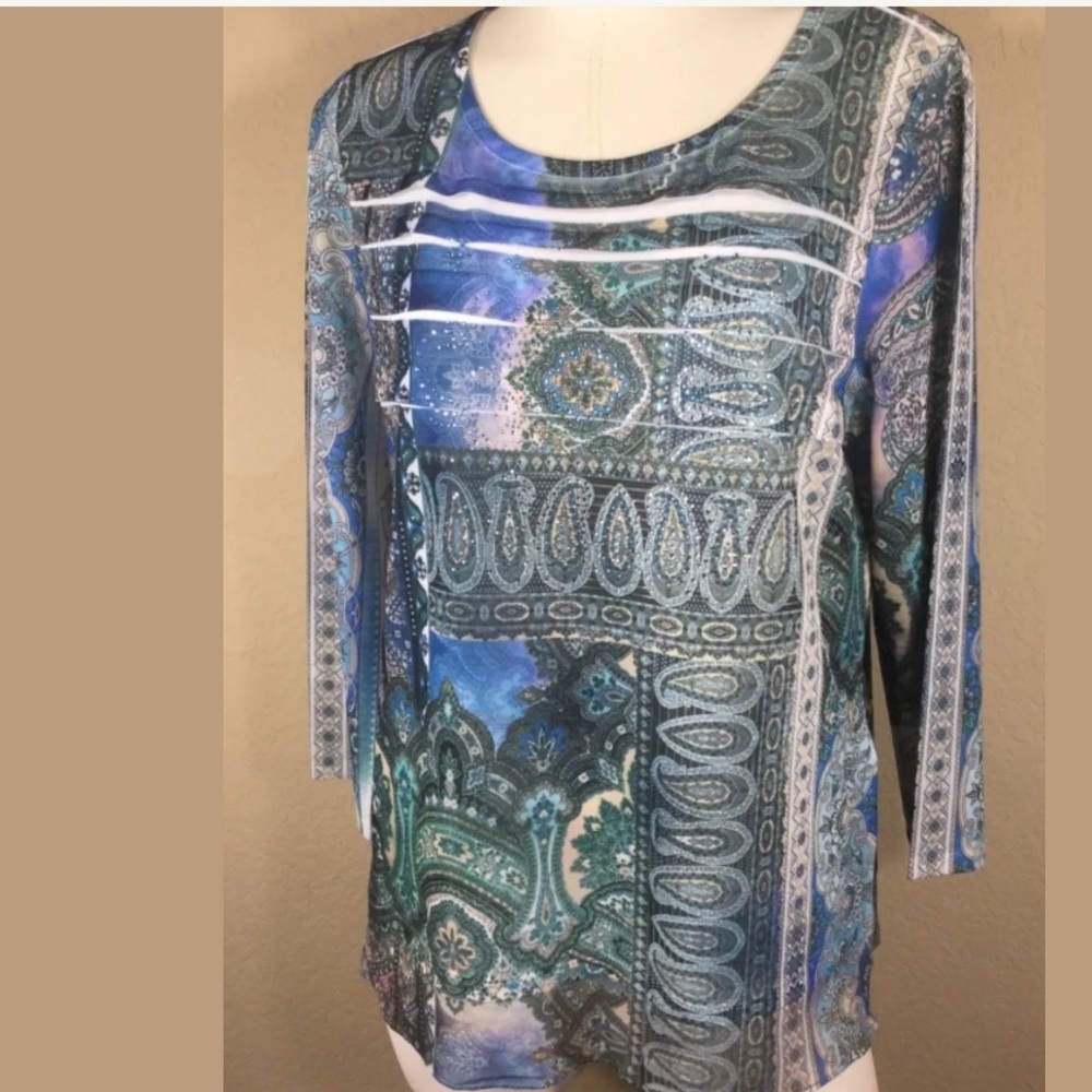 Chico’s Rhinestone Pullover Top - Picture 8 of 8
